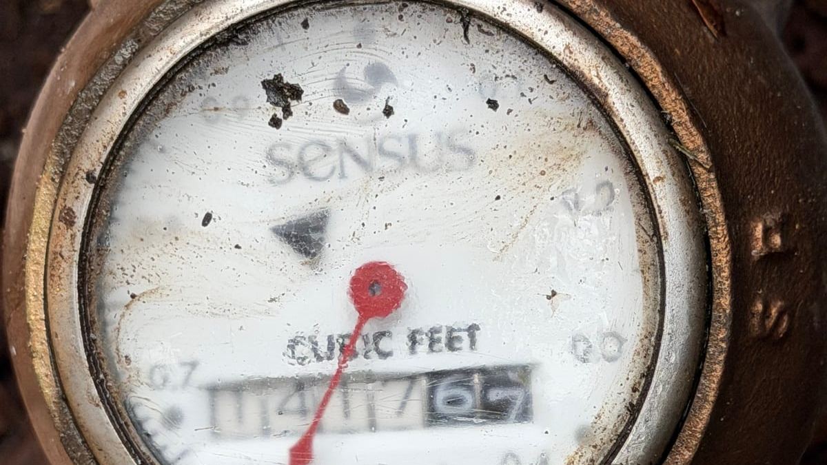 Water meter during a Miami Dade Plumbing leak check