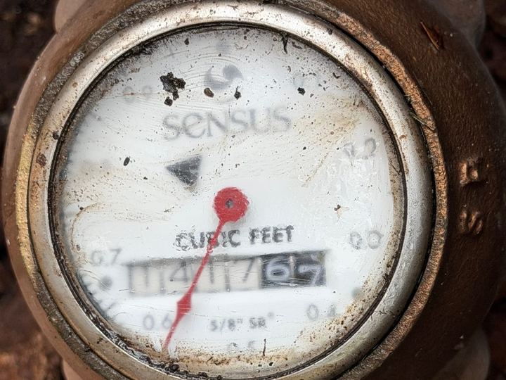 Water meter during a Miami Dade Plumbing leak check